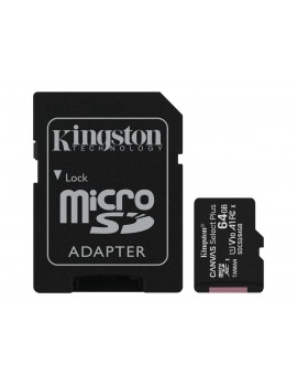 Karta pamięci KINGSTON SDCS2/64GB Kingston 64GB micSDXC Canvas Select Plus 100R A1 C10 Card + ADP