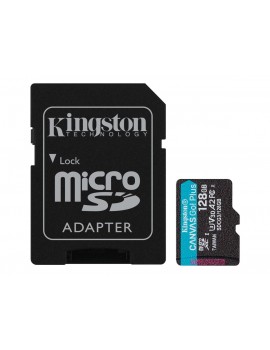 Karta pamięci KINGSTON 128GB microSDXC Canvas Go Plus 170R A2 U3 V30 Card + ADP