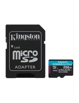 Karta pamięci KINGSTON 256GB microSDXC Canvas Go Plus 170R A2 U3 V30 Card + ADP