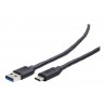 Kabel USB-C/USB-A 1.0m GEMBIRD USB 3.0 czarny