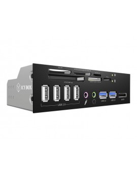 Czytnik kart pamięci CYBOX IB-863a-B, 5.25, USB 3.0, 1x eSATA, multiportowy przedni panel