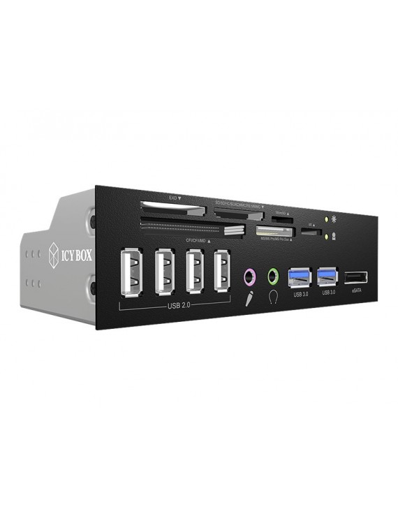 Czytnik kart pamięci CYBOX IB-863a-B, 5.25, USB 3.0, 1x eSATA, multiportowy przedni panel