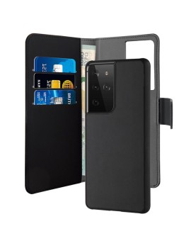 Puro Wallet Detachable - etui 2w1 Samsung Galaxy S21 Ultra czarny