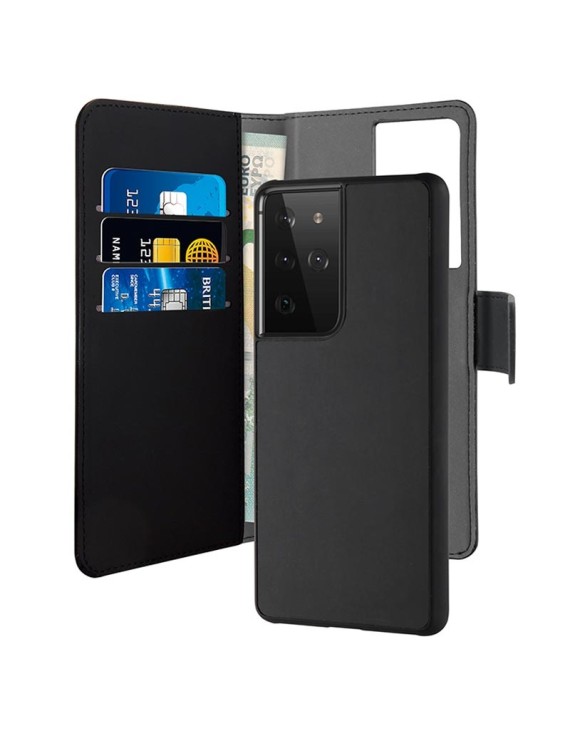 Puro Wallet Detachable - etui 2w1 Samsung Galaxy S21 Ultra czarny