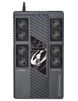 Zasilacz awaryjny UPS Power Walker Line-Interactive 1000VA MS 8x FR, RJ45 In/Out, USB HID, USB Ładowarka
