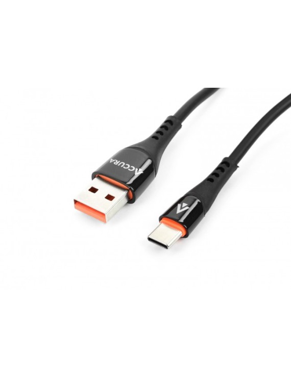 Accura USB-A - USB-C 2.0m czarny 5V/2A