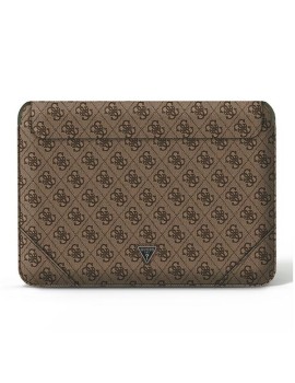 Guess 4G Uptown Triangle Logo Sleeve - 13" / 14" brązowy