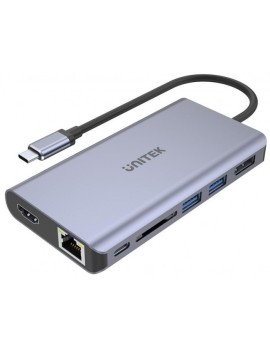 Unitek USB-C 2x USB 3.1 HDMI DP RJ45 czytnikSD
