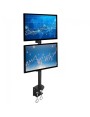 Techly 020690 Uchwyt podwójny biurkowy LED/LCD, 13-27'', 20kg, pionowy