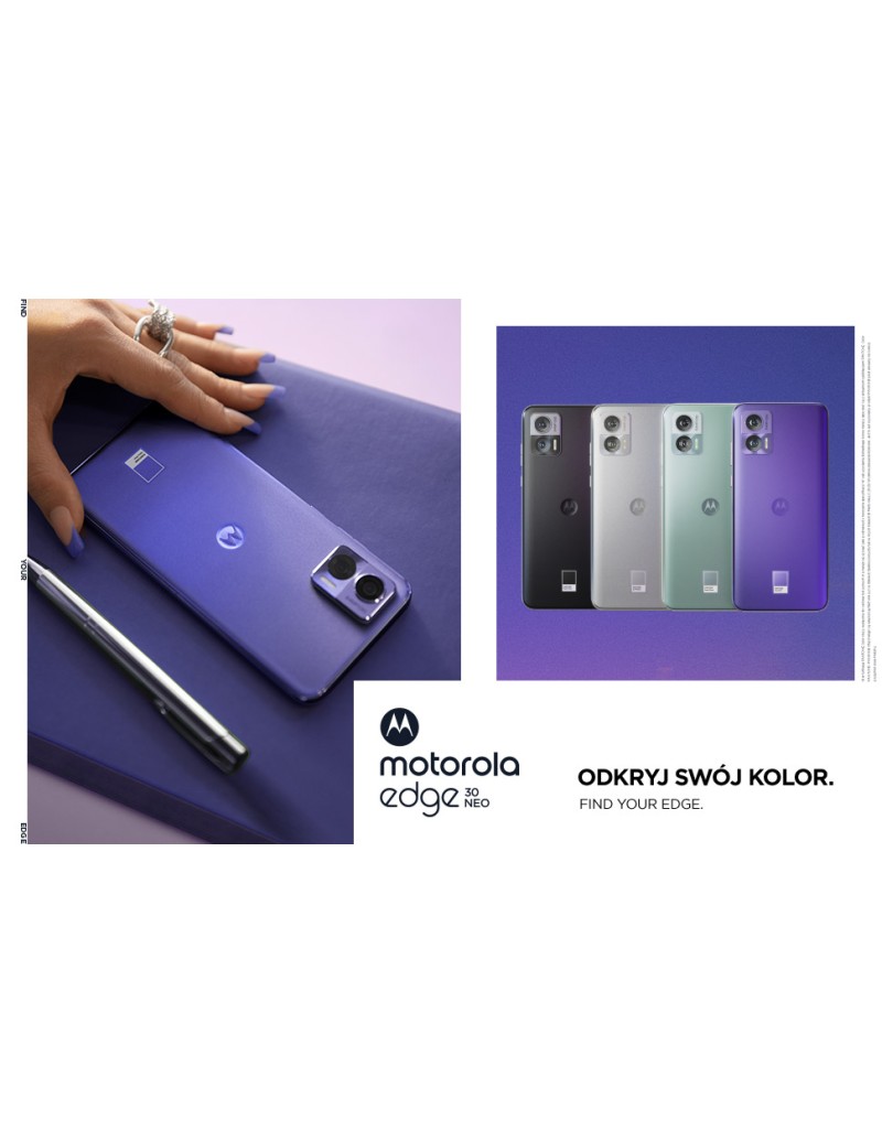 Smartfon Motorola Edge 30 Neo 8/128GB Opalizujące srebro