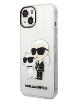 Etui Karl Lagerfeld IML Glitter NFT Karl & Choupette - Etui iPhone 14 (przezroczysty)