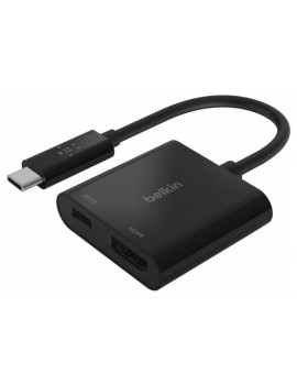 HUB USB do laptopa Belkin AVC002btBK USB-C do HDMI z funkcją ładowania czarny
