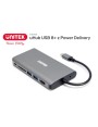 Unitek Hub USB-C 3.1 8w1 z Power Delivery 100W
