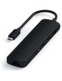 Satechi Slim Multiport USB-C (USB-C PD, 2x USB-A, HDMI 4K, Ethernet, czytnik kart micro/SD) (czarny)