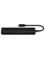 Satechi Slim Multiport USB-C (USB-C PD, 2x USB-A, HDMI 4K, Ethernet, czytnik kart micro/SD) (czarny)