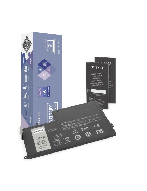 Bateria Mitsu do Dell Inspiron 15 (5542), 14 (5445) - 7.4V