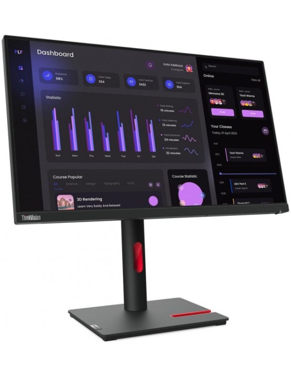 Lenovo ThinkVision T24i-30 - 24'' IPS Full HD 60 Hz DisplayPort D-Sub HDMI obrót pochył wysokość VESA 100