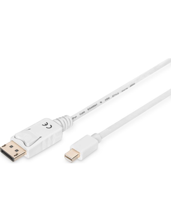 Kabel Digitus DisplayPort Mini - DisplayPort 2m biały 4K 60Hz (AK-340102-020-W)