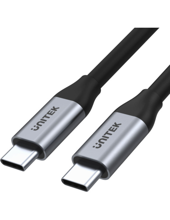 Kabel Unitek USB-C-USB-C 10Gbps 4K 60Hz 20V/5A 1.0m czarny C14082ABK
