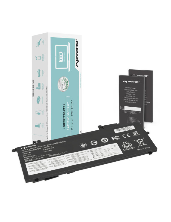 Bateria Movano do Lenovo ThinkPad A285, X280