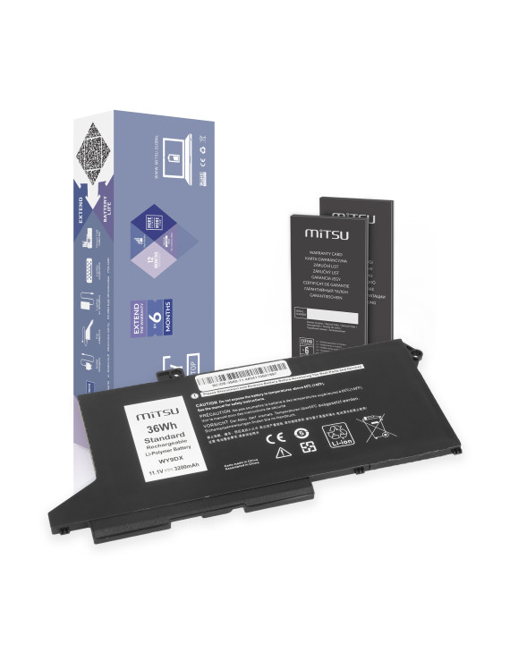 Bateria Mitsu do Dell Latitude 5420, 5520, Precision 3560 - 11.1V