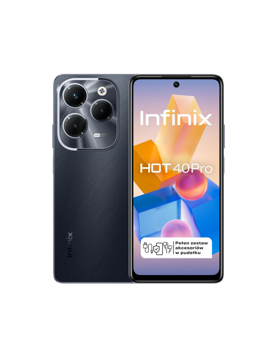 Smartfon 6,78” Infinix Hot 40 Pro 8/256GB Starlit Black 120Hz Czarny