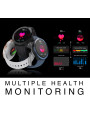 Smartwatch RUBICON RNCF14 Silver/White Srebrny Android iOS Bluetooth