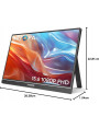 Mobilny monitor 15" Arzopa A1 LED IPS Full HD 1920x1080 USB-C HDMI