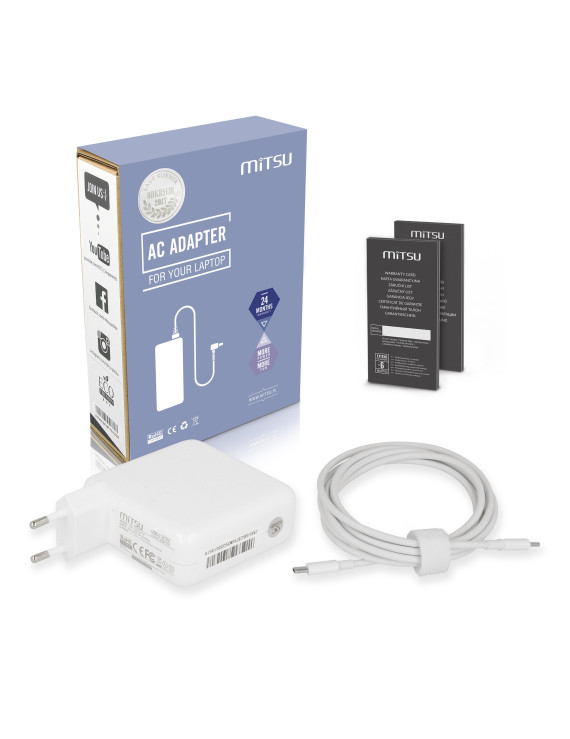 Zasilacz Mitsu 87W USB type C USB-C (white)