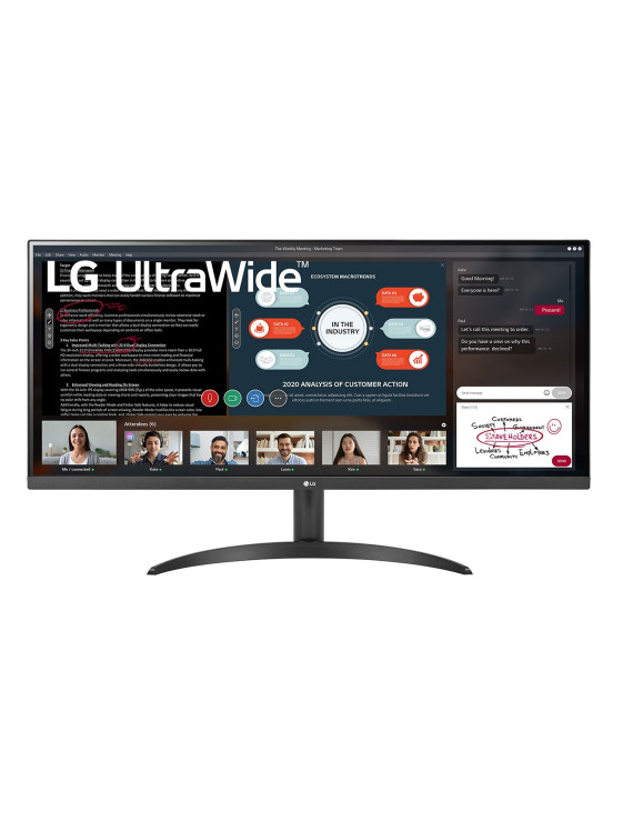Bezramkowy Monitor UltraWide 34” LG 34WP500-B LED IPS 2560x1080 UWHD Klasa A