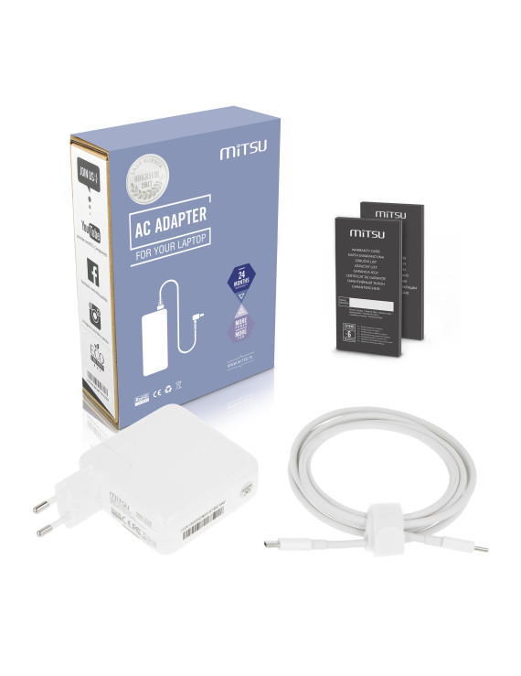 Zasilacz Mitsu 96W USB type C USB-C (white)