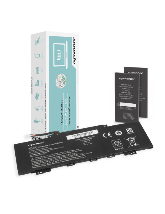 Bateria Movano do HP Pavilion x360 14-dy 14-ek, Aero 13-be 13-bg