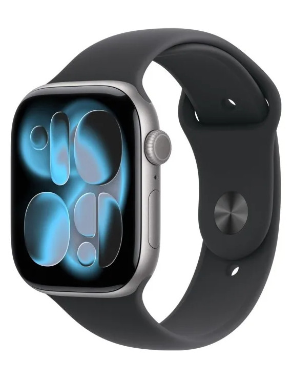 Apple Watch Series 11 GPS + Cellular 46mm Space Grey Aluminium Case | Black Sport Band - M/L