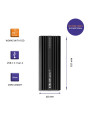Qoltec Obudowa Kieszeń NV2270 na dysk M.2 SSD SATA NVMe USB-C do 2TB