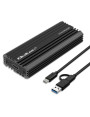 Qoltec Obudowa Kieszeń NV2270 na dysk M.2 SSD SATA NVMe USB-C do 2TB
