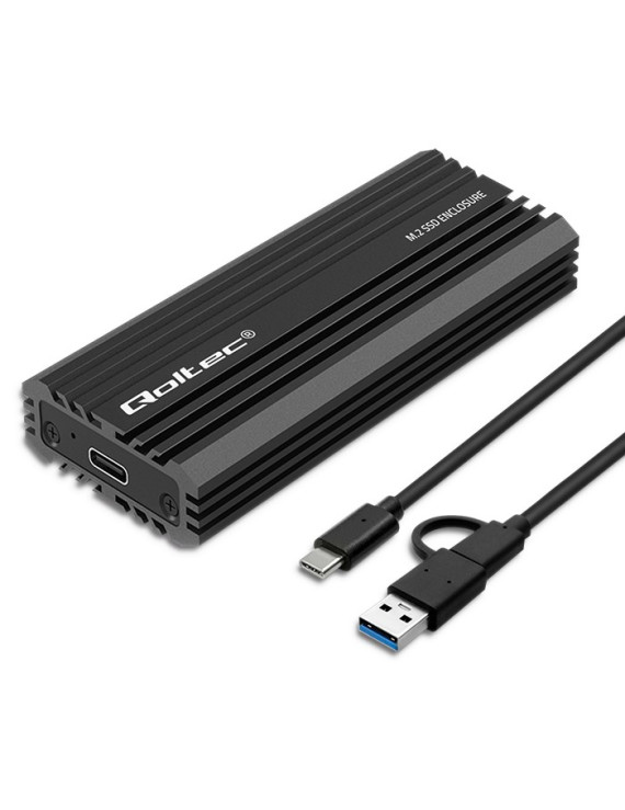 Qoltec Obudowa Kieszeń NV2270 na dysk M.2 SSD SATA NVMe USB-C do 2TB